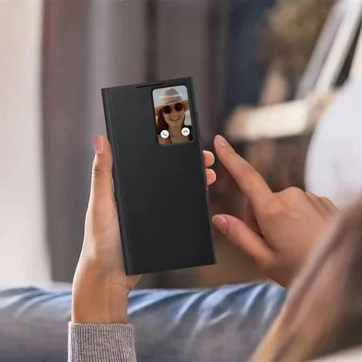 Suitable For Samsung S22ultra Chip Leather Phone Case