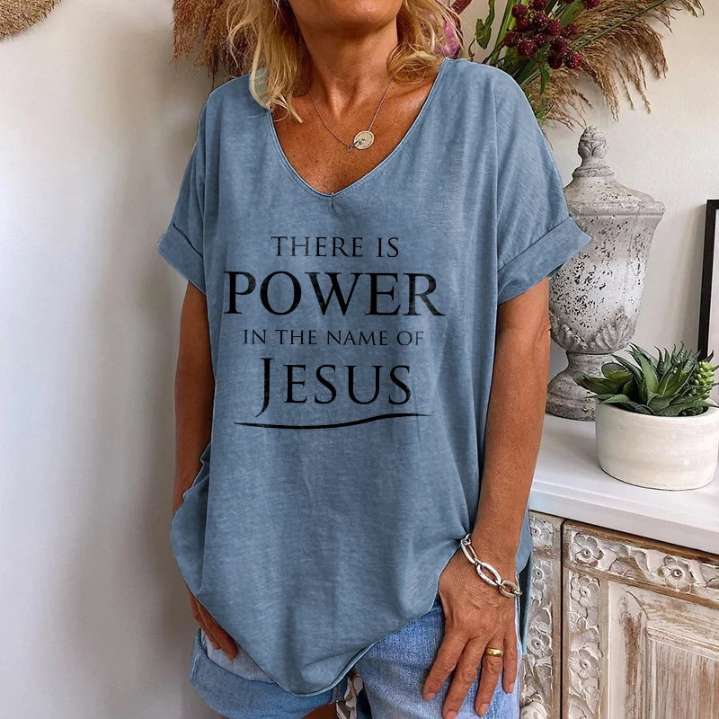 There Is Power In The Name Of Jesus T-shirt Designer