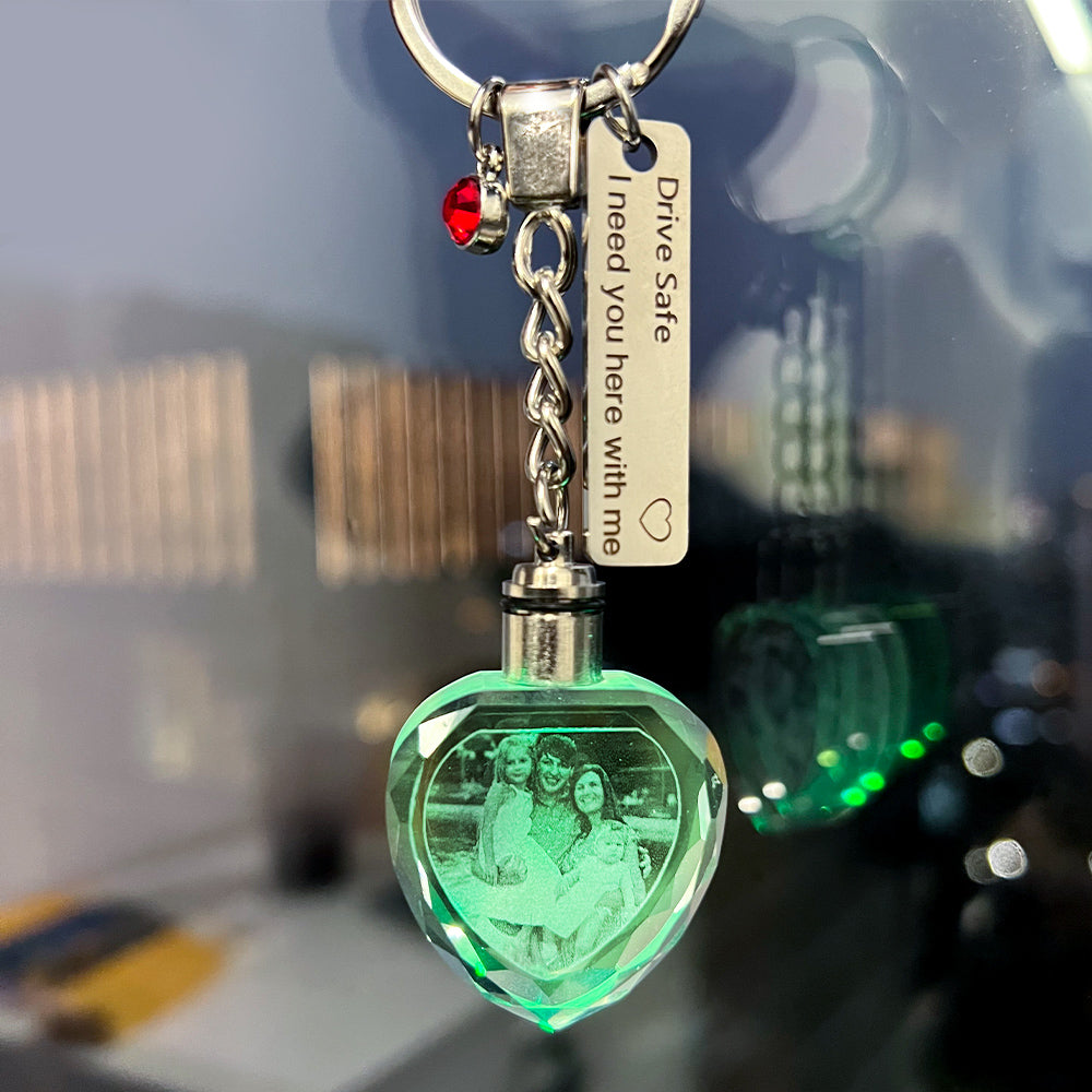 Loveyoufancy Loveyoufancy Personalized Crystal Photo KeyChain with LED Light