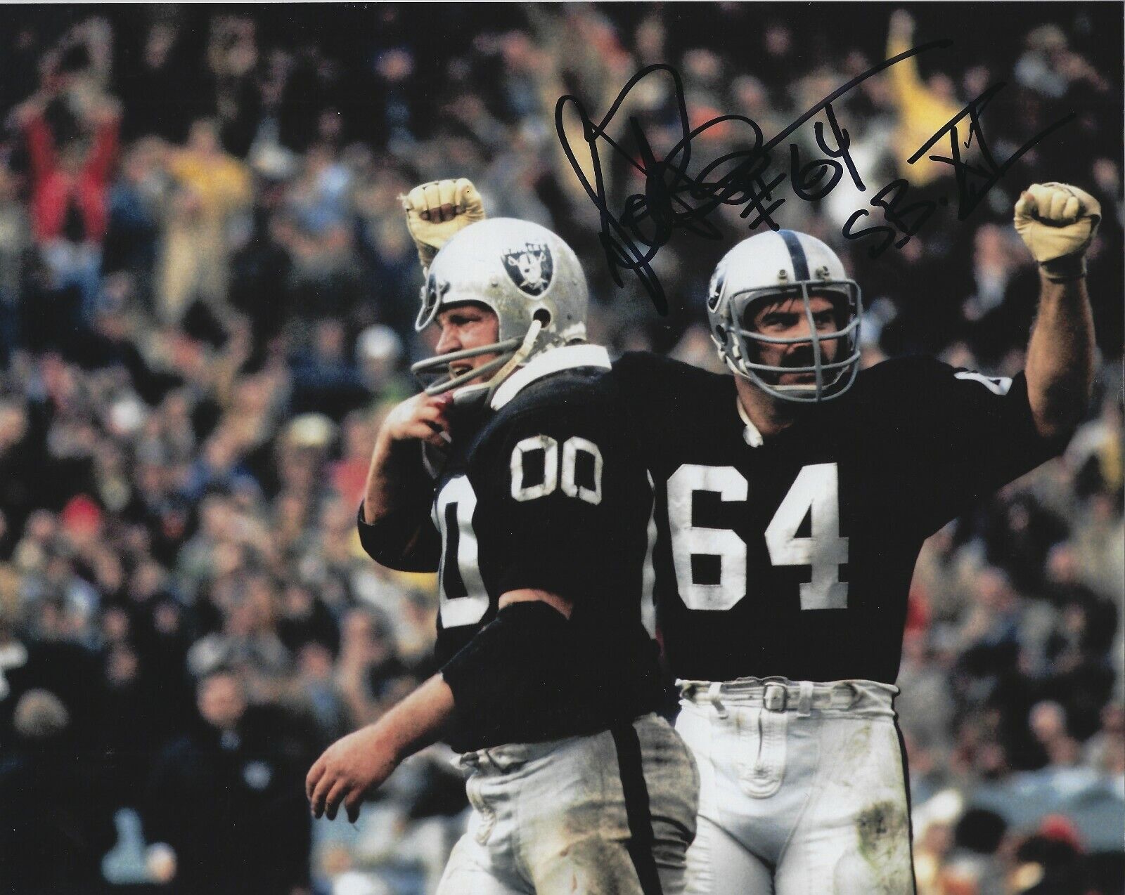 Signed 8x10 GEORGE BUEHLER Oakland Raiders Autographed Photo Poster painting w/ COA