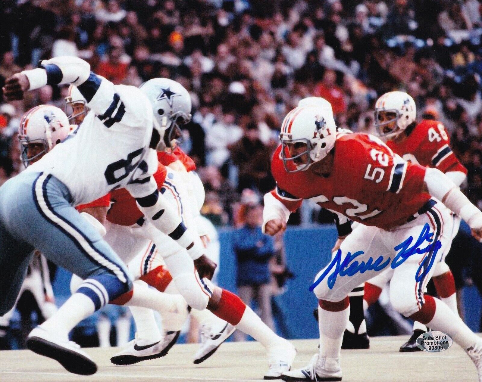 STEVE KING NEW ENGLAND PATRIOTS ACTION SIGNED 8x10