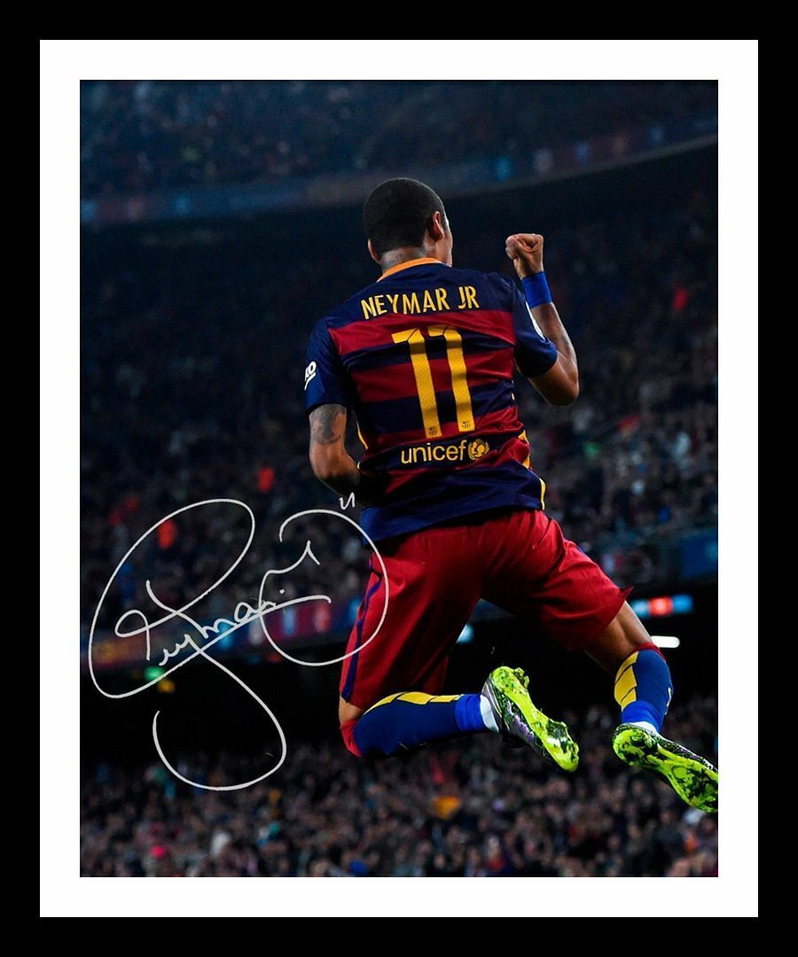 Neymar - FC Barcelona Autograph Signed & Framed Photo Poster painting 1