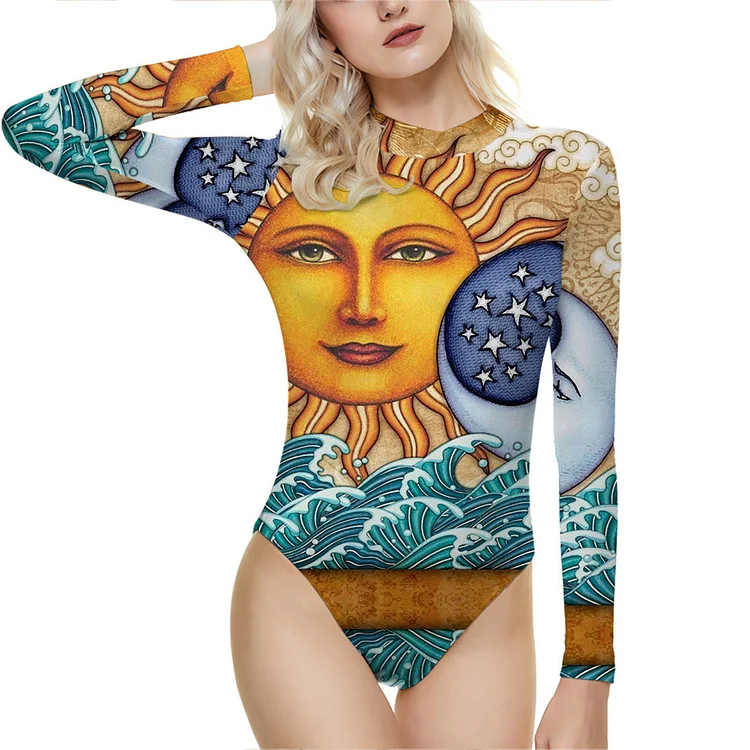 Sunspot Print | Body Shaping Sun Protection One-piece Swimsuit