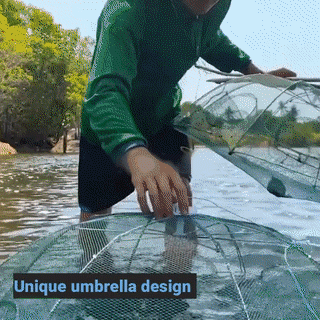 Automatic Folding Umbrella Shape Multi Hole Fishing Net