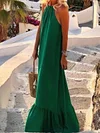 Loose Halterneck Off-The-Shoulder Maxi Dresses