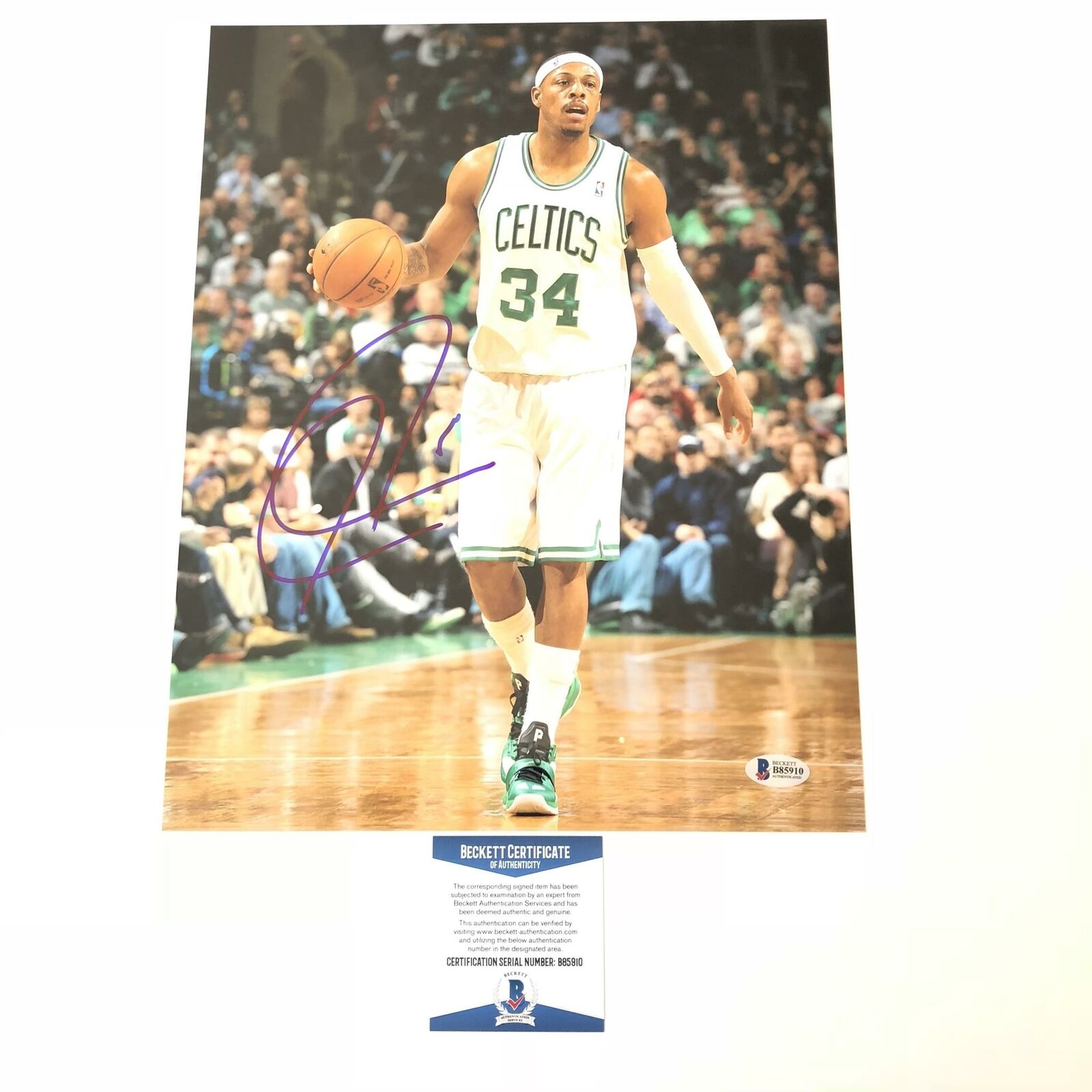 Paul Pierce signed 11x14 Photo Poster painting BAS Beckett Los Angeles Clippers Autographed