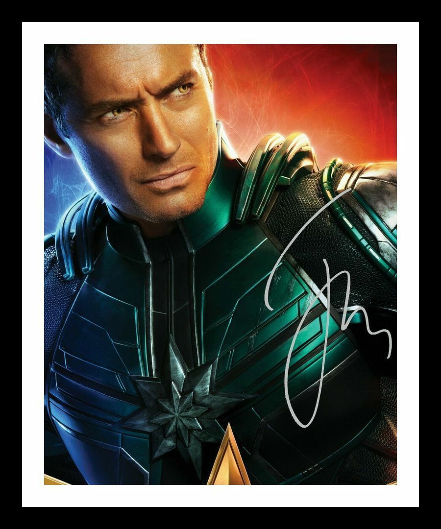 Jude Law - Captain Marvel Autograph Signed & Framed Photo Poster painting