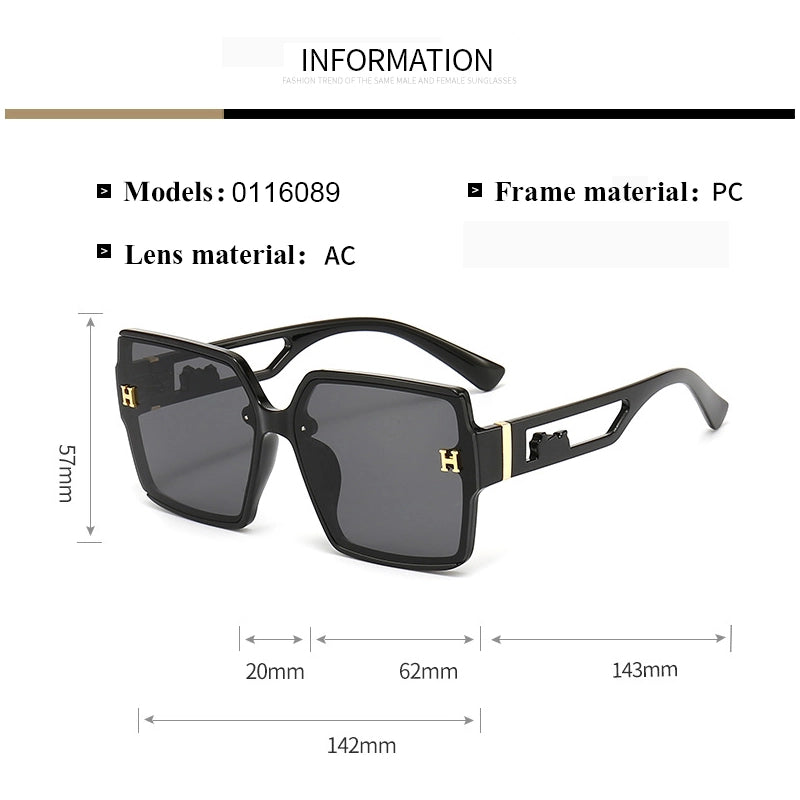 Casual Retro Streetwear Geometric Pc Square Full Frame Women’s Sunglasses