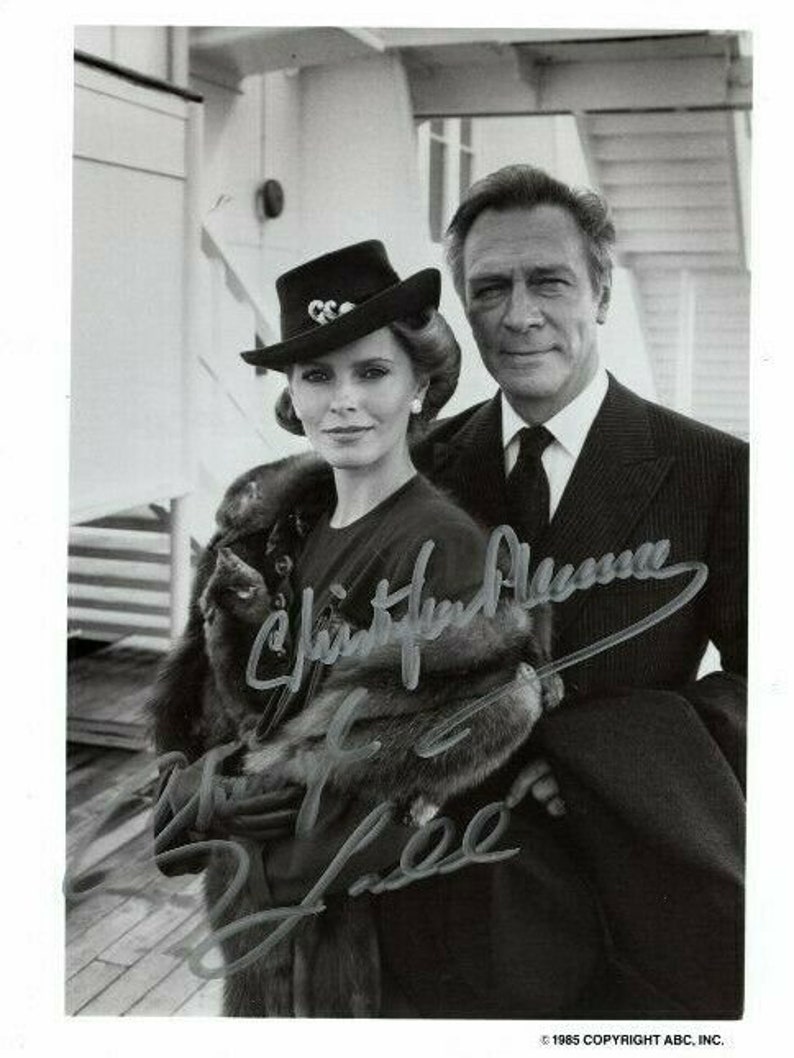 Christopher plummer and cheryl ladd signed crossings original press 7x9 Photo Poster painting