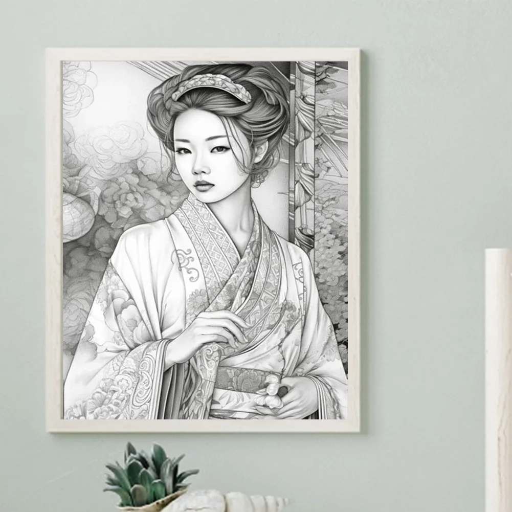 Diamond Painting - Full Round Drill - Retro Woman(Canvas|40*50cm)