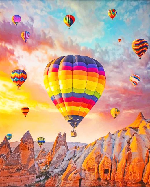 

Colorful Hot Air Balloons Turkey – Paint By Numbers - 40*50CM, 501 Original