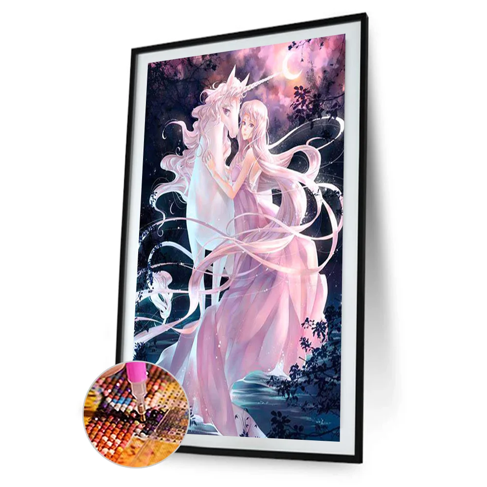 Diamond Painting - Full Round Drill - Cartoon Horse Angel(30*40cm)