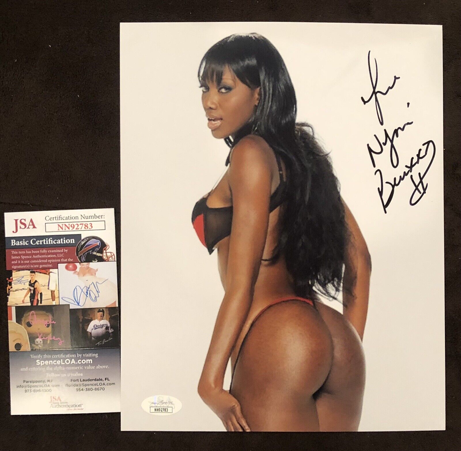 Nyomi Banxxx Signed 8x10 Photo Poster painting ADULT STAR AUTOGRAPH Penthouse JSA Rare