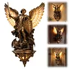 Archangel Michael Resin Wall Sconce Gothic LED Ambient Glow