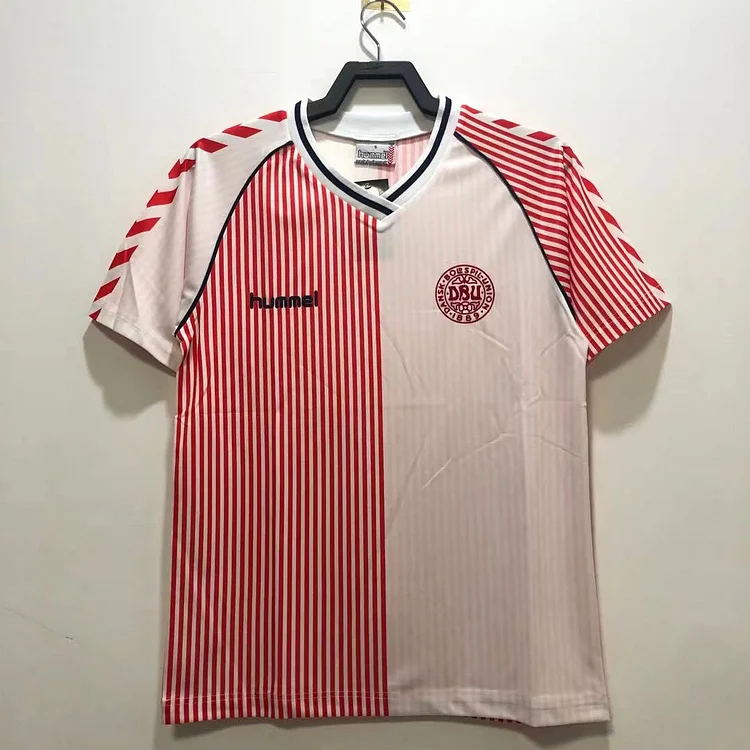 1986 Retro Denmark Away Soccer Shirt