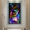 (40*70cm)Cat - Full Round Drill Diamond Painting