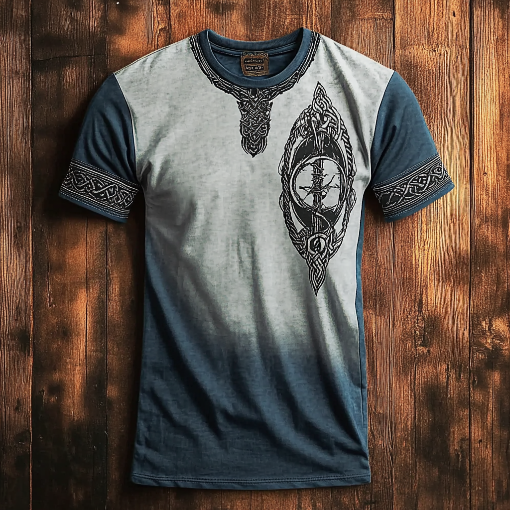 Men's Viking Celtic Knot Vintage Print T-shirt / Rvogue / Rvogue