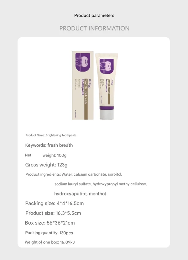 Kreain Toothpaste, Fresh Breath, Natural Ingredients, Gentle Care