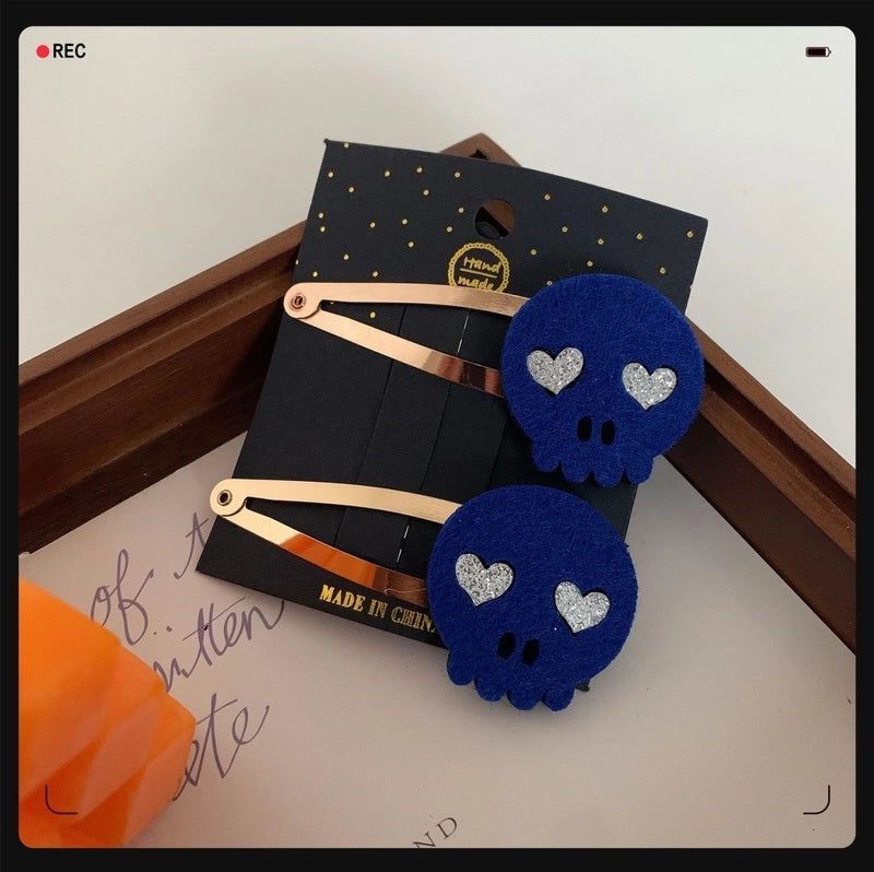 Women’s Funny Classic Style Halloween Pattern Felt Fabric Hair Clip