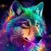 Diamond Painting-DIY Full Round Drill Colorful Wolf