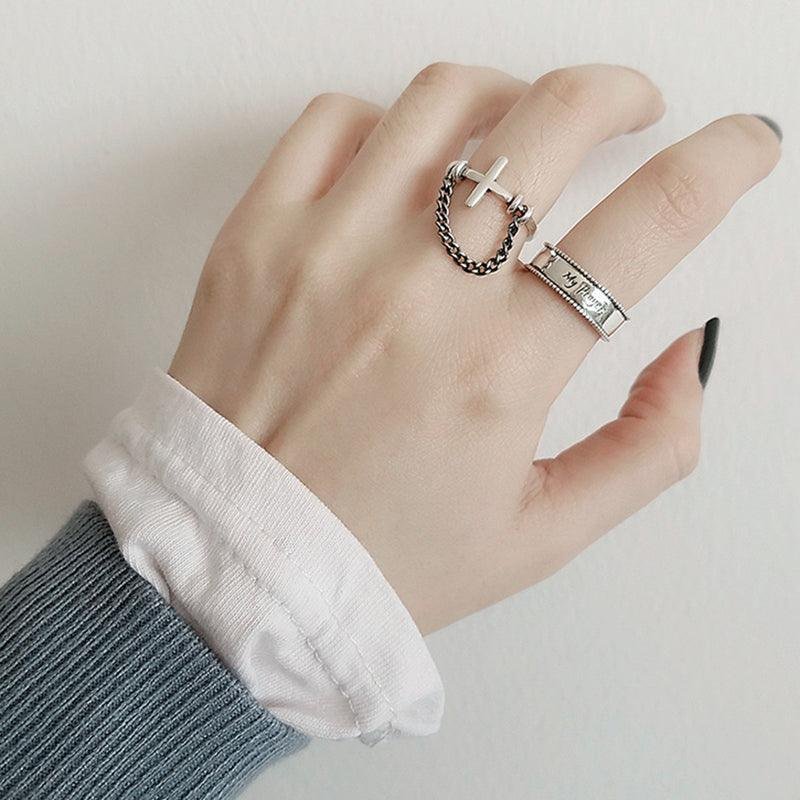 My Prayer Cross Chain Rings