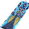 DIY Peafowl Special Shaped Diamond Painting Leather Tassel Bookmark