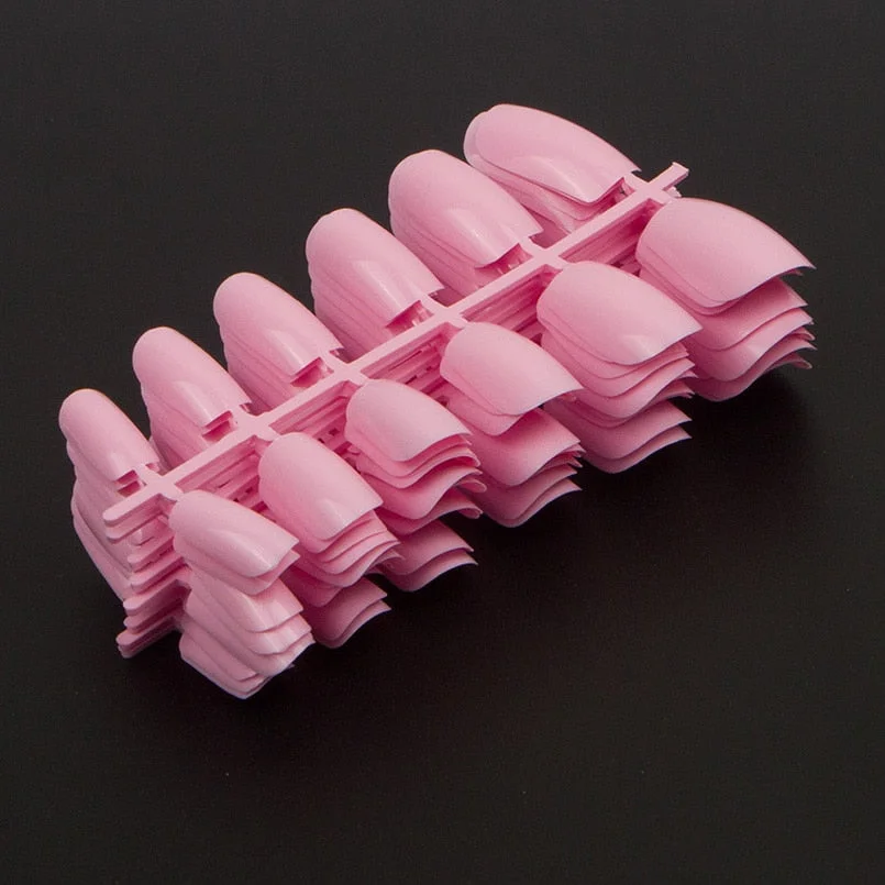 600pcs/pack Full Cover Acrylic Nail Tips Square Shape False Nail Tips 10 Sizes Short Faux Ongles Fake Nails For Nail Art Designs-Nail Inspo