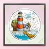 Spring By The Sea - 14CT Stamped Cross Stitch 16*16cm/6.3*6.3in