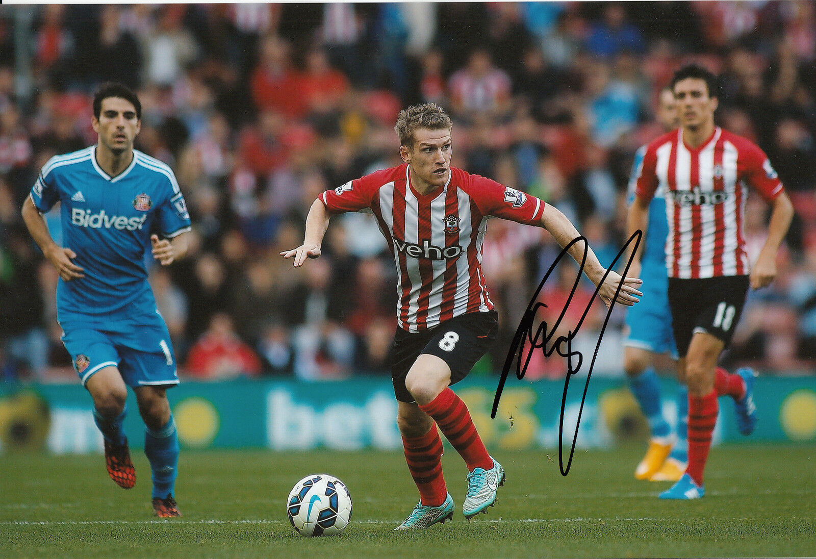 SOUTHAMPTON HAND SIGNED STEVEN DAVIS 12X8 Photo Poster painting 1.