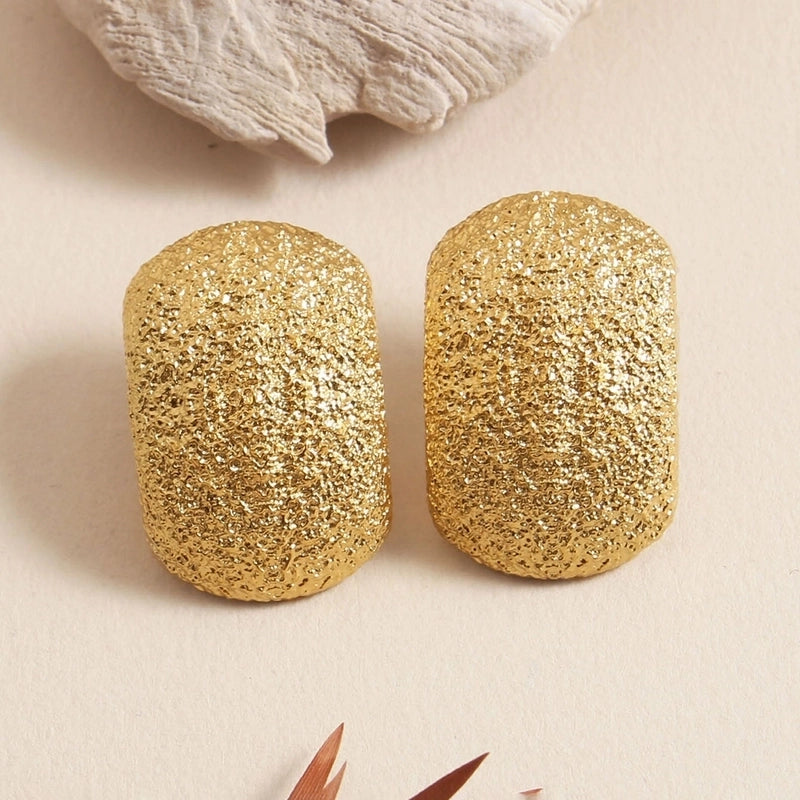 1 Pair Elegant Minimalist Heart Shape Solid Color 304 Stainless Steel 18K Gold Plated Ear Studs