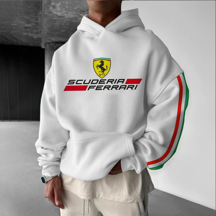 Men's Oversized Racing Sweatshirt Casual Hoodie / TECHWEAR CLUB / Techwear