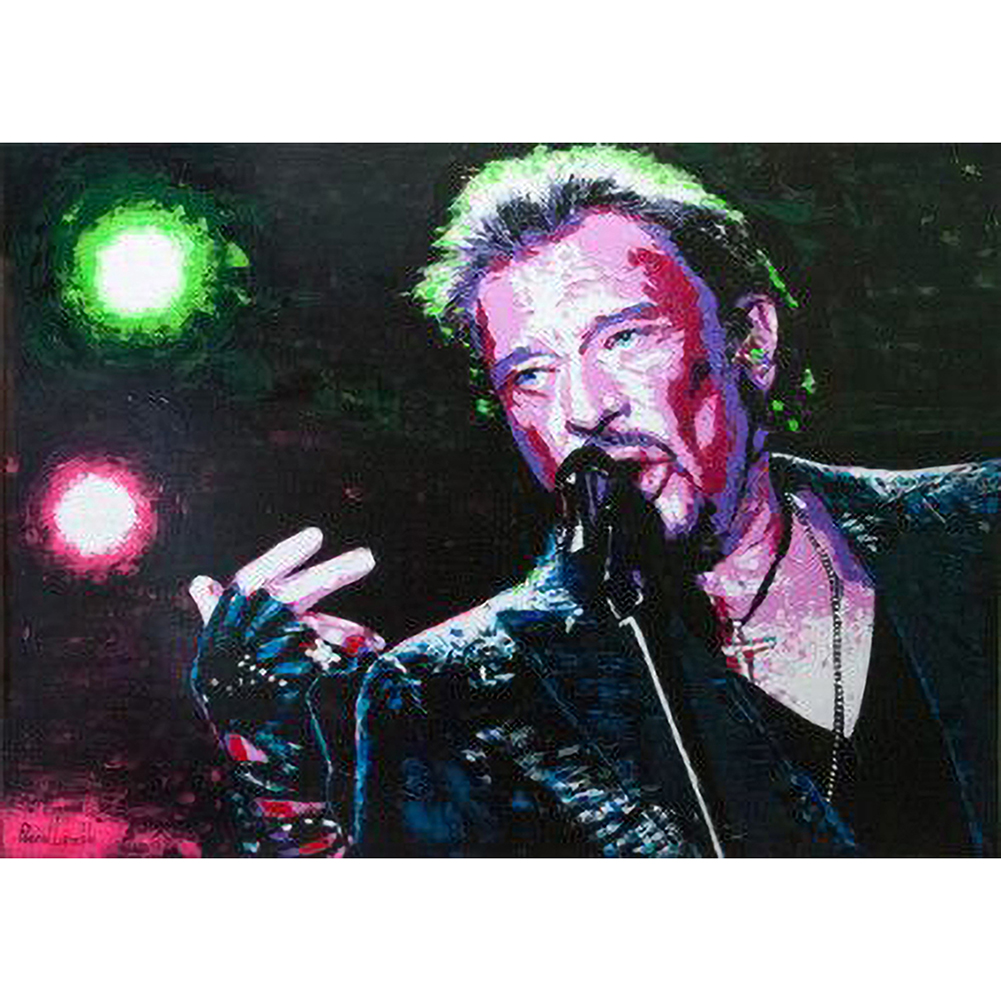 

Johnny Hallyday - Round Drill Diamond Painting - 40*30CM, 501 Original