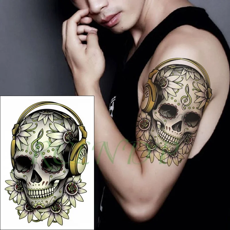 Waterproof Temporary Tattoo Sticker cartoon anime knife sexy girl cat Fake Tatto Flash Tatoo big size tattoos for Women Men