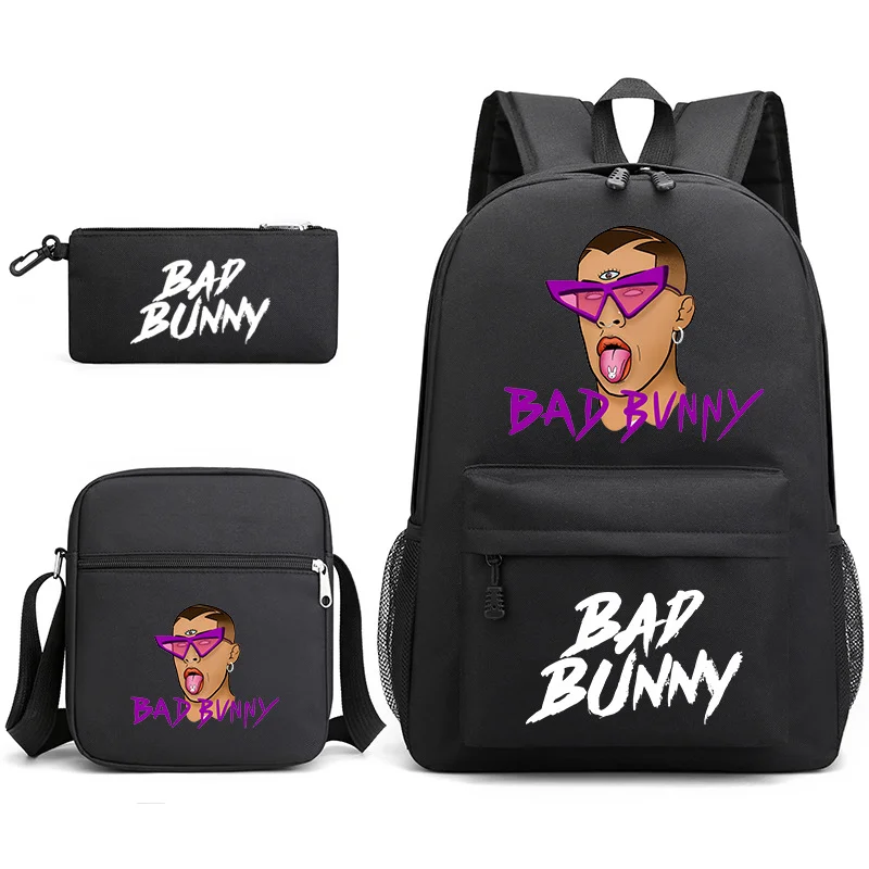 bad bunny backpack 3 pcs