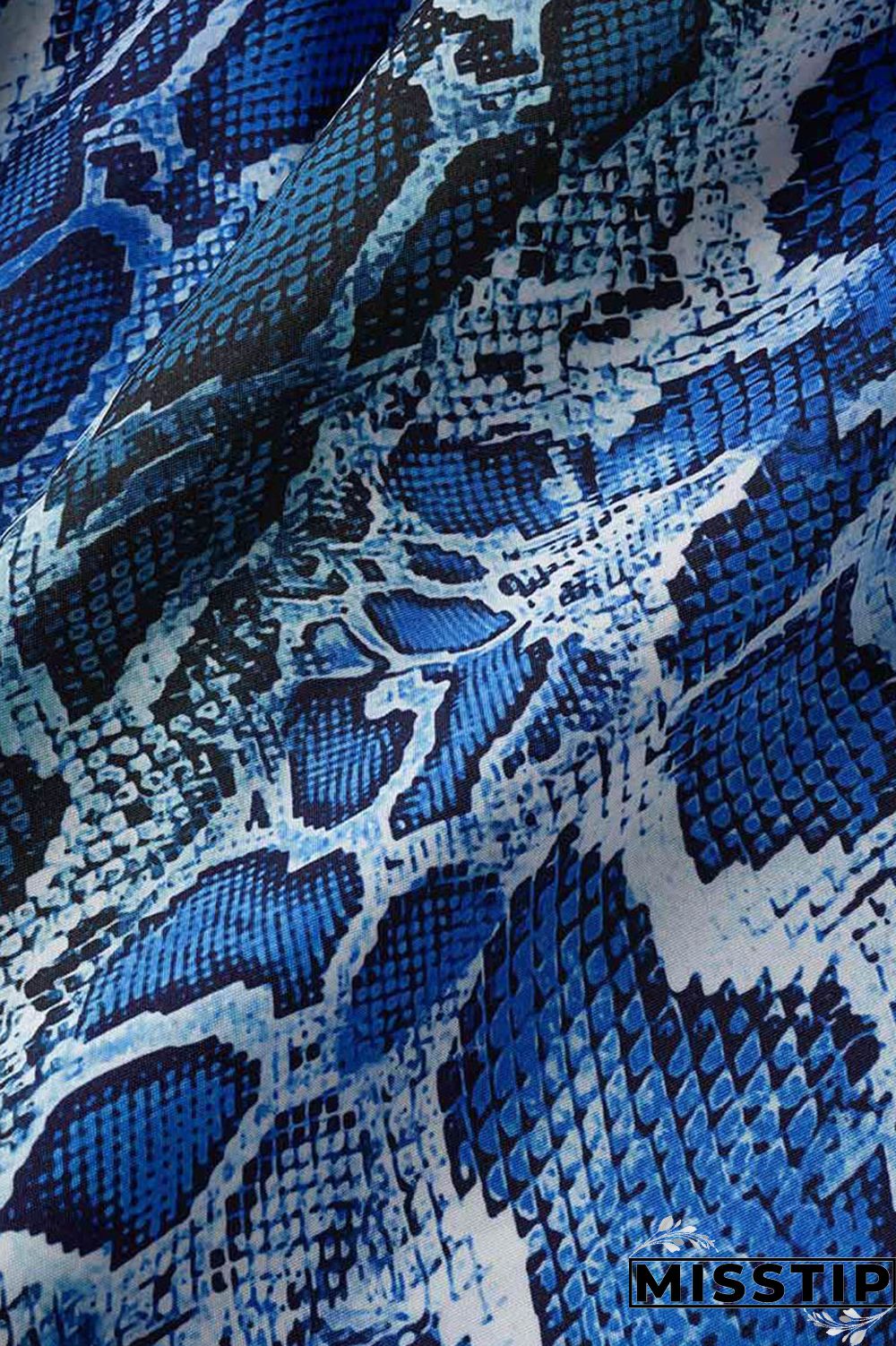 Blue Fashion Casual Print Backless Off the Shoulder Long Sleeve Two Pieces