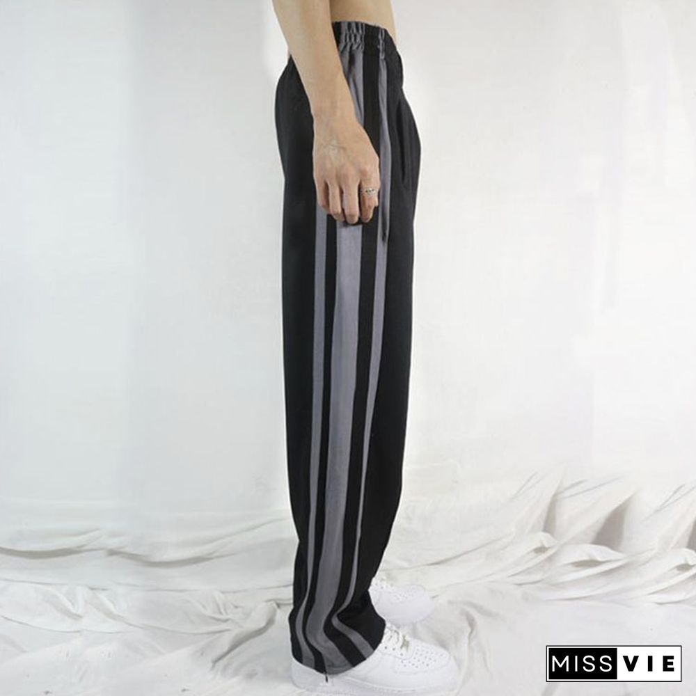 Unisex Street Trim Wide-Leg Pants