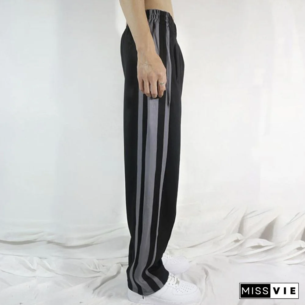 Unisex Street Trim Wide-Leg Pants