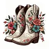 Luxury AB Velvet Diamond Painting Kit -  Cowboy boots and hat