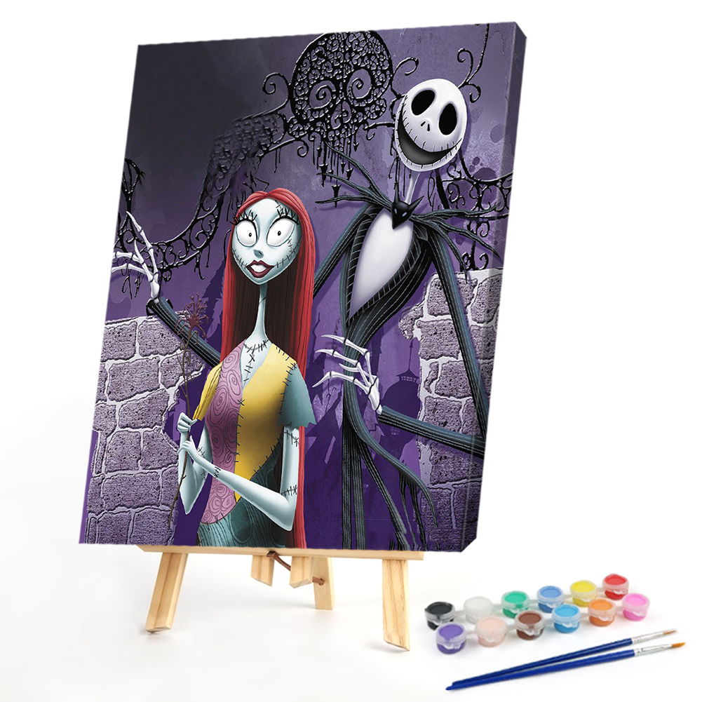 

40*50CM - Paint By Numbers - Skeleton Face, 501 Original