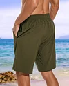 difficort Mens Swim Trunks Quick Dry Bathing Suit 9 inch Inseam Board Shorts with Compression Liner and Zipper Pocket