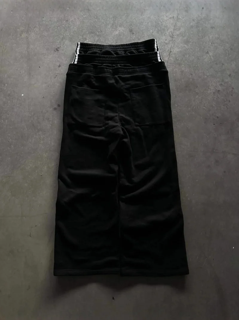 Athvotar Athvotar Waist New Trendy Broad Leg Trousers New Letter Embroidery Street Style Fashion Personality