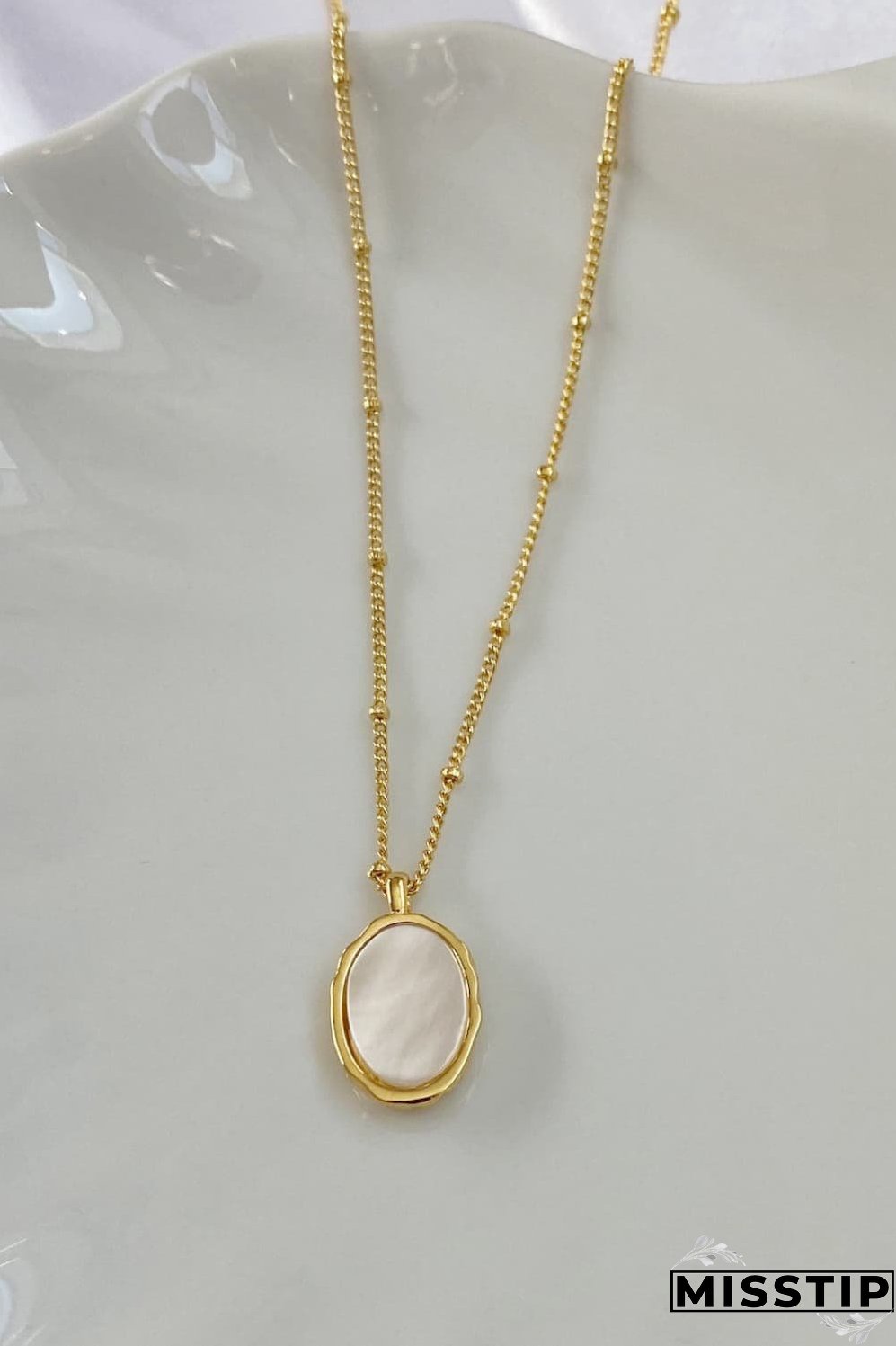 Shell Shape Copper 14K Gold Plated Necklace