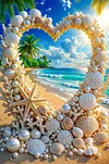 Luxury AB Velvet Diamond Painting Kit - Seashells