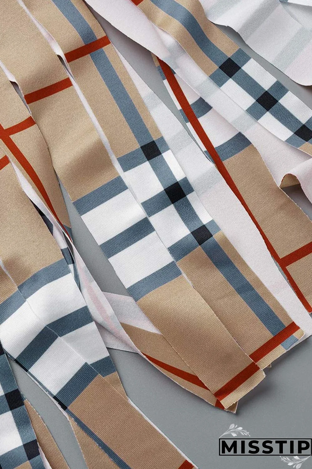 Black White Casual Street Print Tassel Patchwork O Neck Plus Size Two Pieces