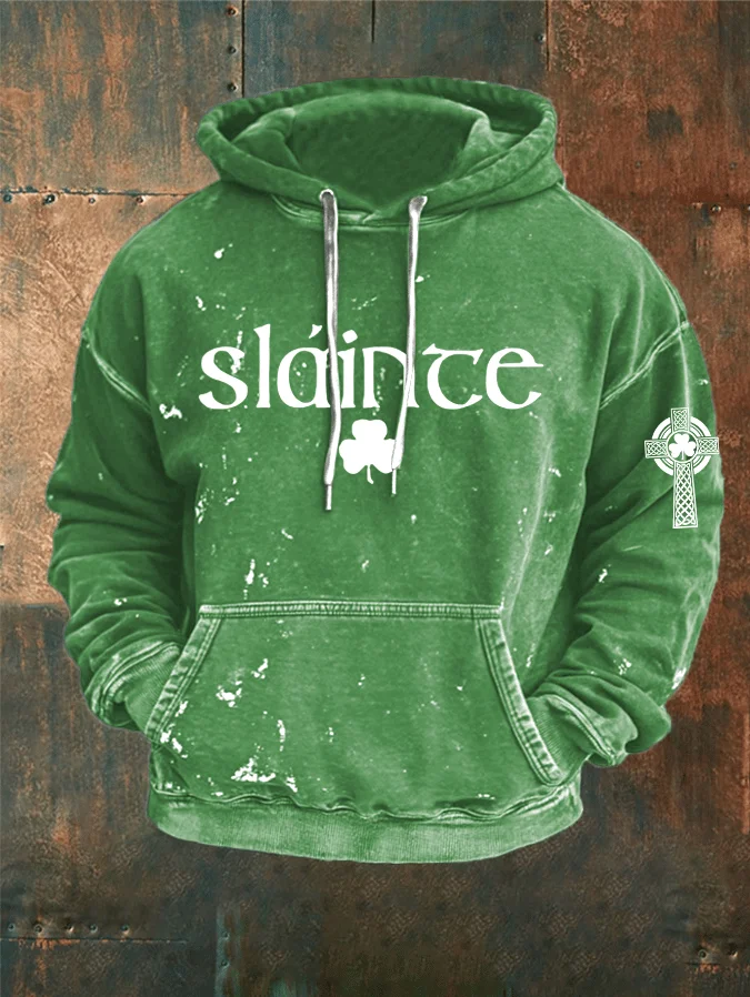 Men's St. Patrick's Day Printed Hooded Sweatshirt  socialshop