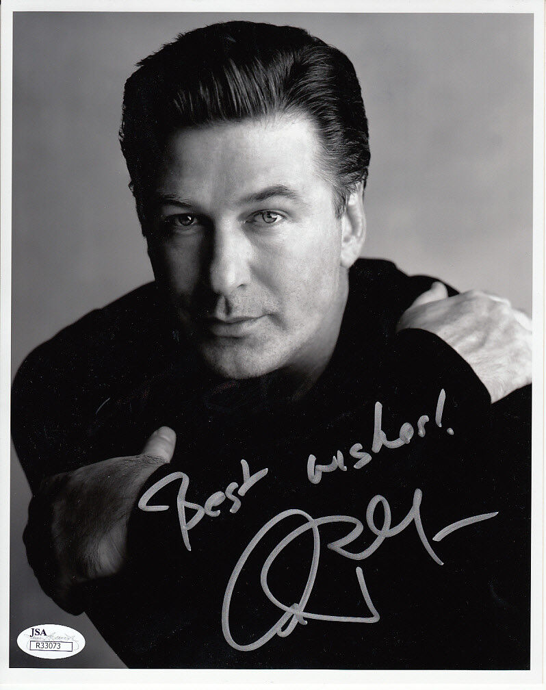 Alec Baldwin signed autographed 8x10 BW portrait Photo Poster painting inscribed Best wishes JSA