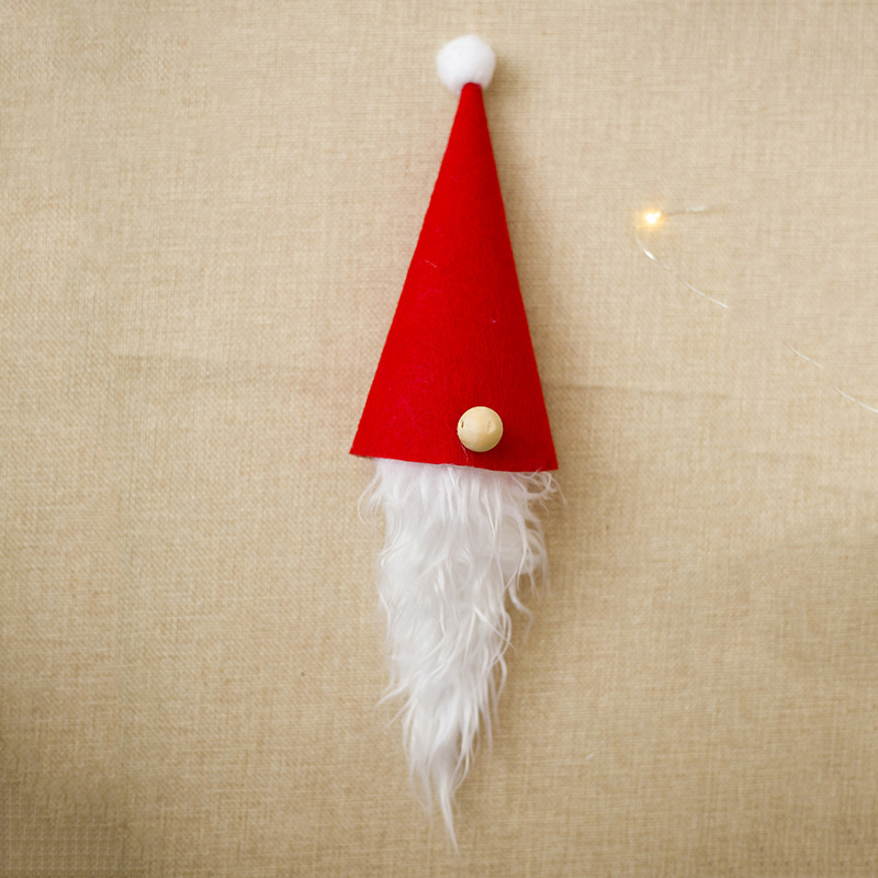 Christmas Felt Santa Beard Red Wine Cover - Livereid