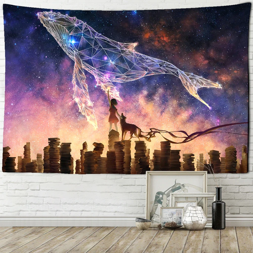 Nigikala Sky Tapestry Mandala Home Decor Galaxy Landscape Wall Hanging Bohemian Room Decor Sacred Witchcraft Tapestry