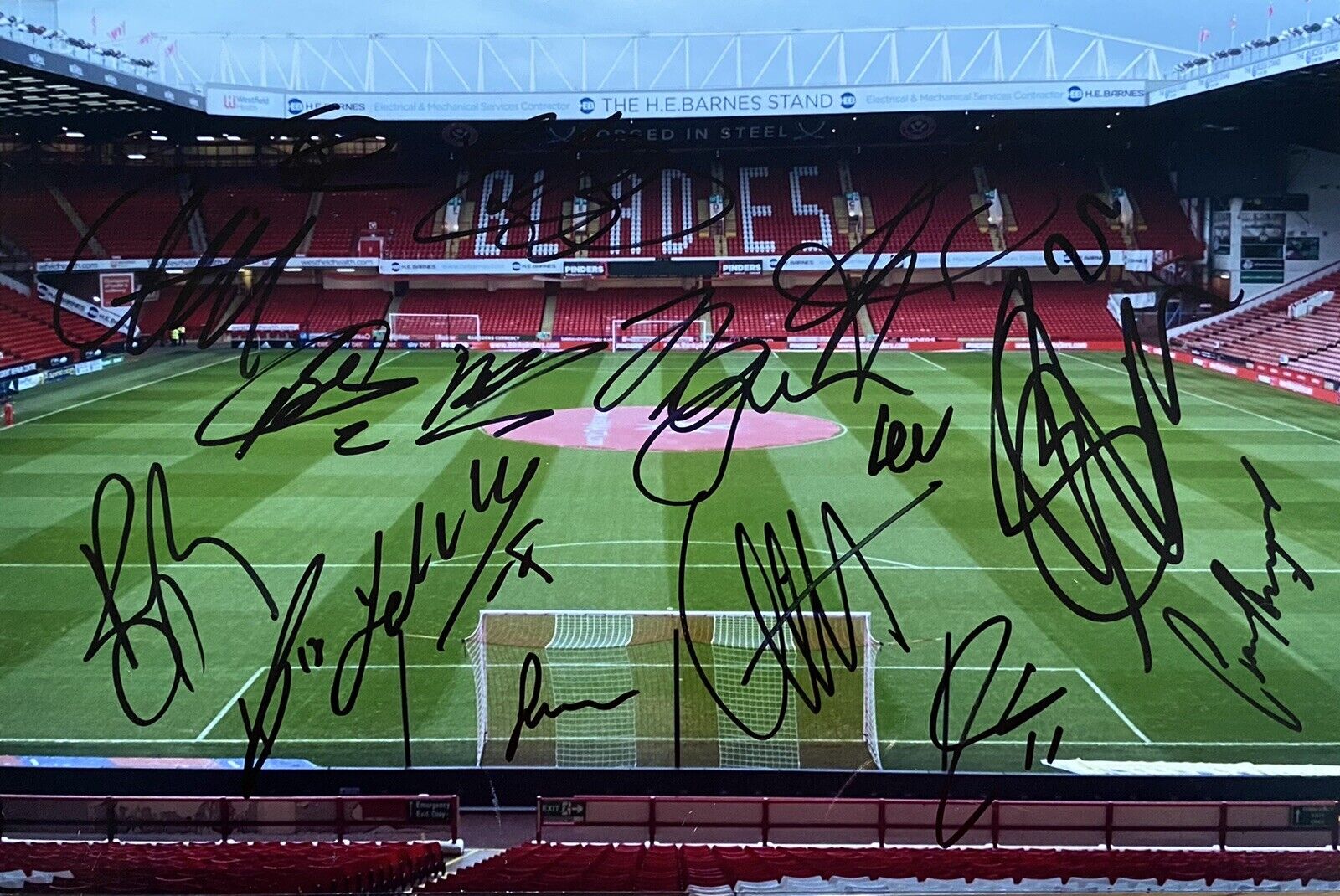 Sheffield United Photo Poster painting Signed By 21/22 Squad Inc Sharp, Egan, Exact Proof