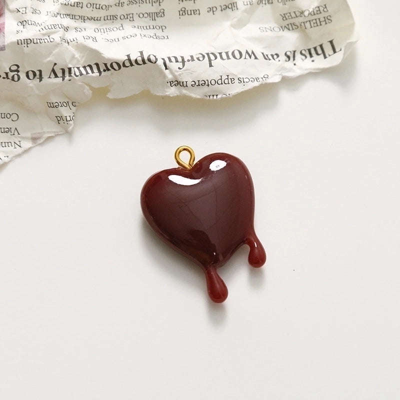 Minimalist Heart Shape Resin Polishing Charms